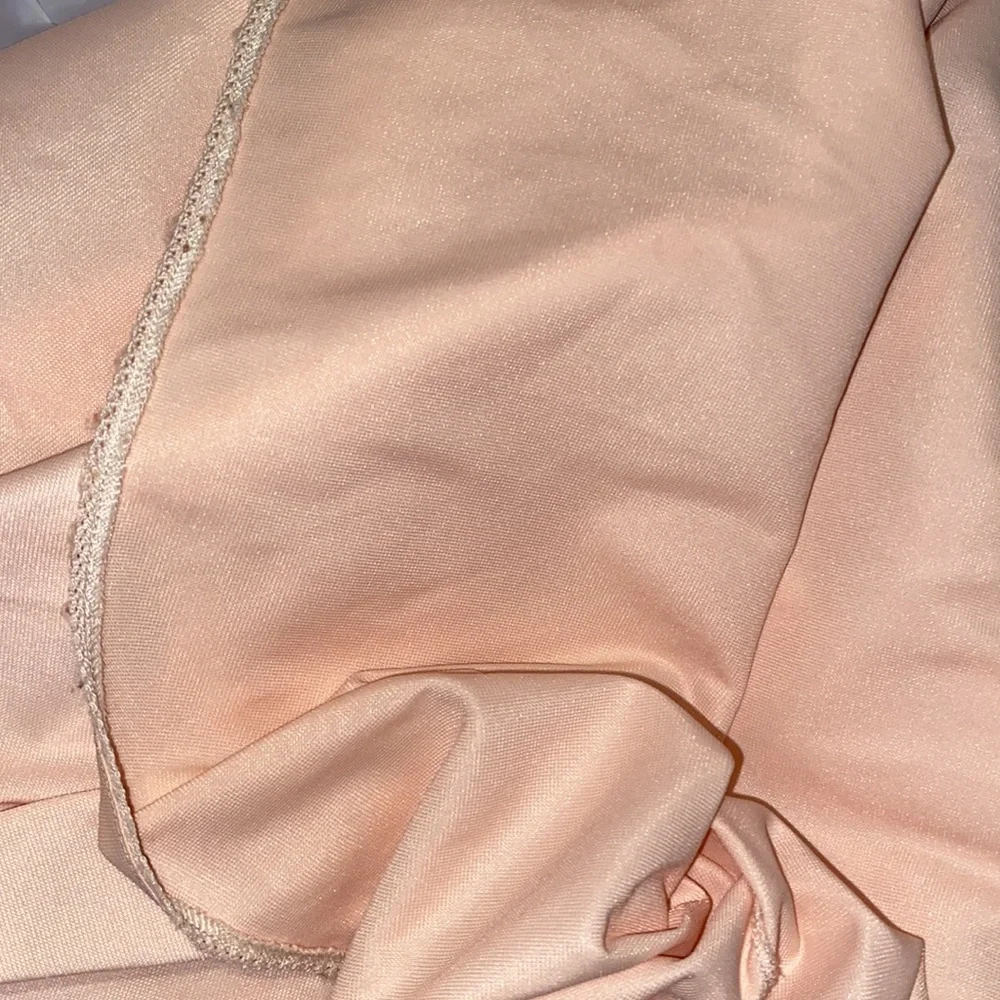 Van Roalte Pink long body Slip Vintage 50s silky Large 40 DuPont Nylon retro - Picture 7 of 8